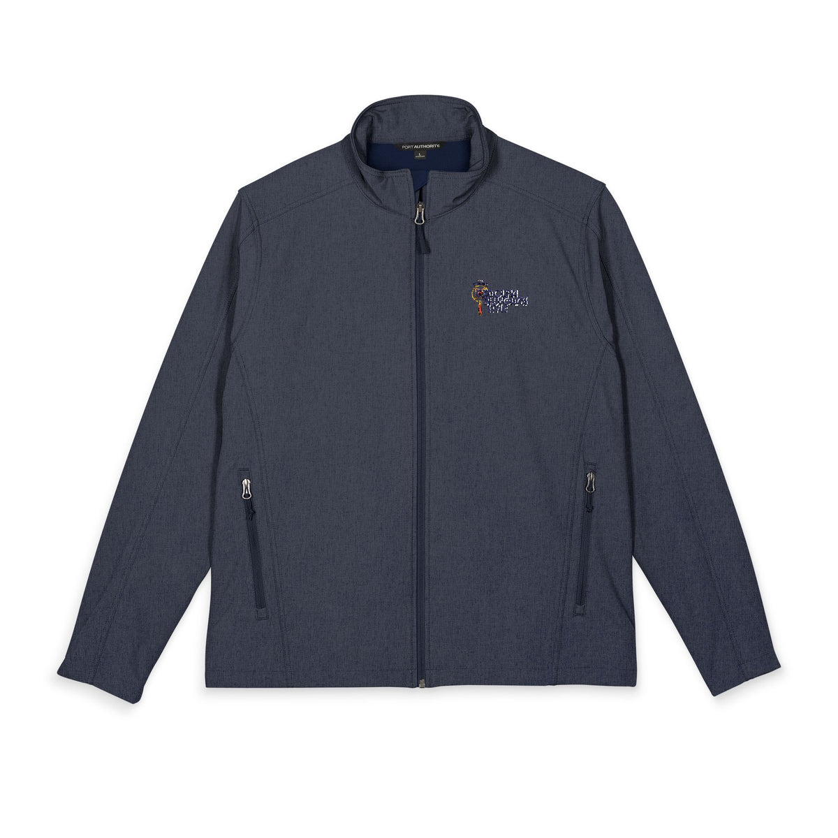 Embroidered Red Soft Shell Jacket – Small Racing Dog Logo