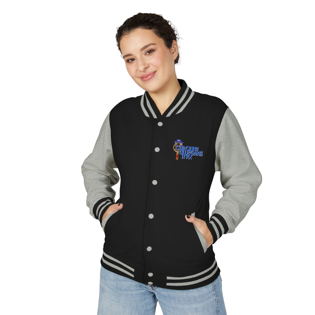 Retro Cheerleader Letterman Jacket — 'Cheer Squad' Embroidered Varsity Jacket