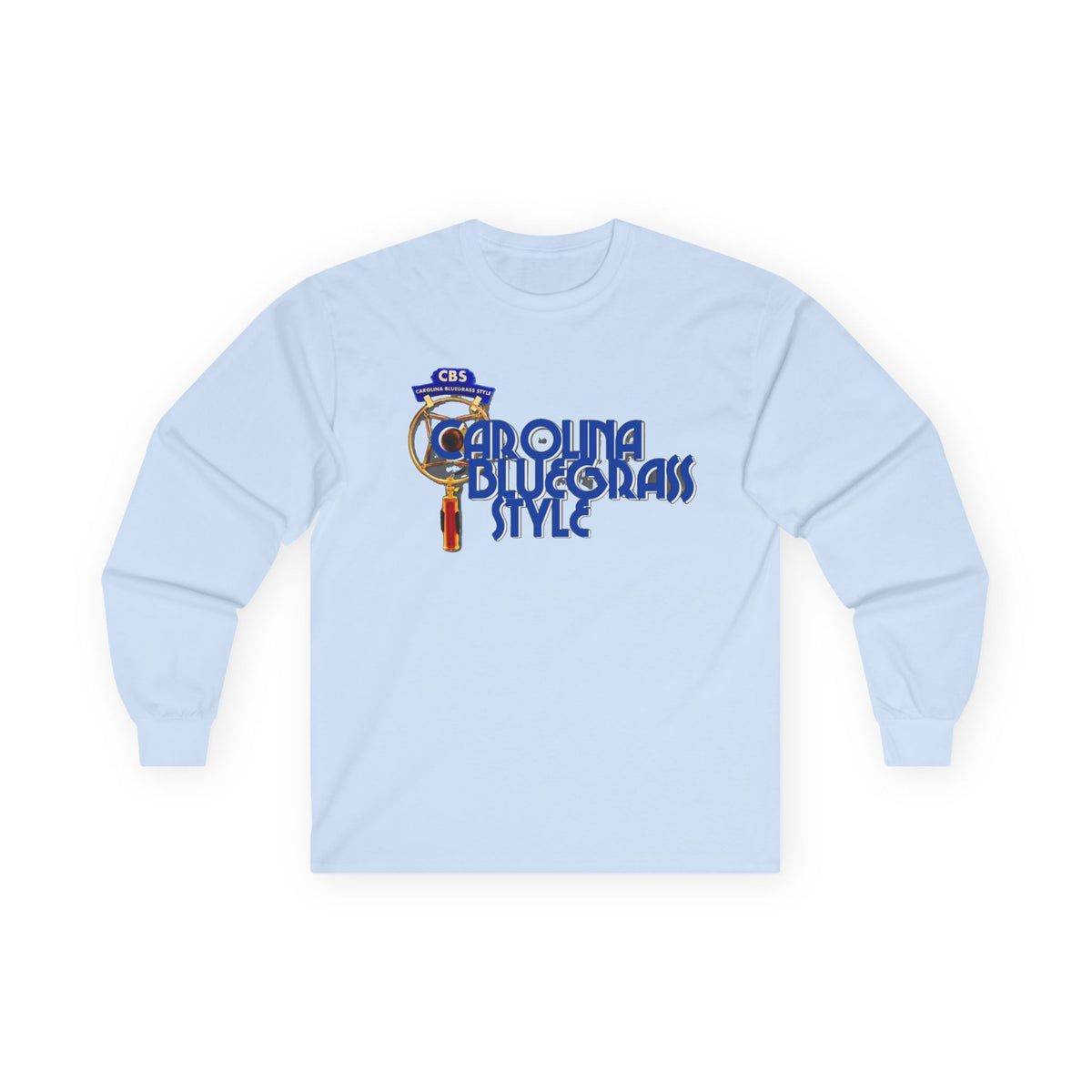 Bluegrass Style Long Sleeve Tee — "Crown Bluegrass Style" Graphic