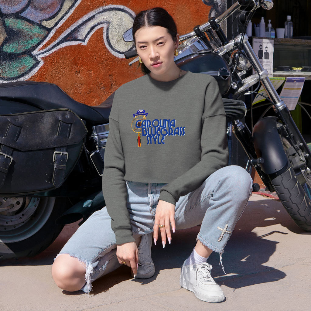 Cropped Sweatshirt — 'Carolina Bluegrass Style' Graphic Crop Top