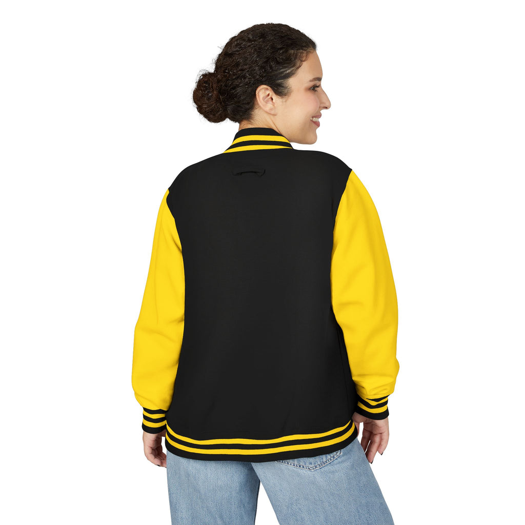 Retro Cheerleader Letterman Jacket — 'Cheer Squad' Embroidered Varsity Jacket