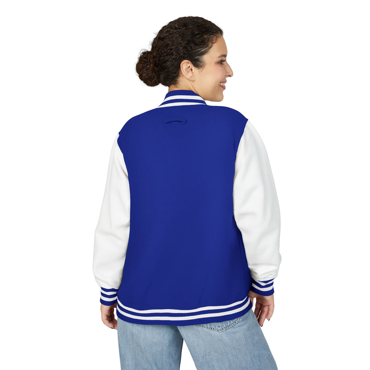 Retro Cheerleader Letterman Jacket — 'Cheer Squad' Embroidered Varsity Jacket