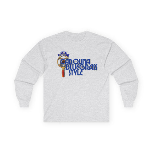 Bluegrass Style Long Sleeve Tee — "Crown Bluegrass Style" Graphic