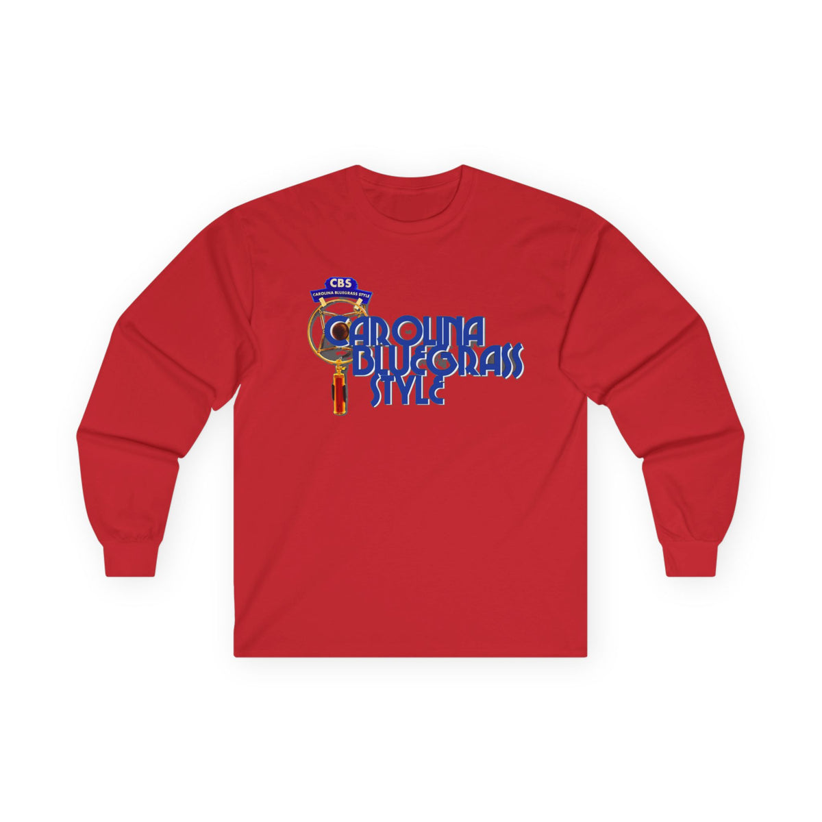 Bluegrass Style Long Sleeve Tee — "Crown Bluegrass Style" Graphic