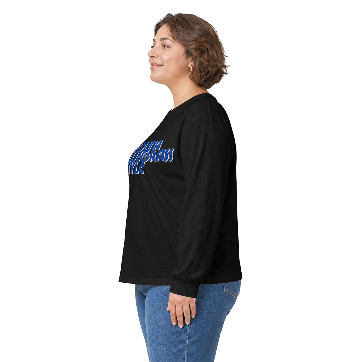Bluegrass Style Long Sleeve Tee — "Crown Bluegrass Style" Graphic