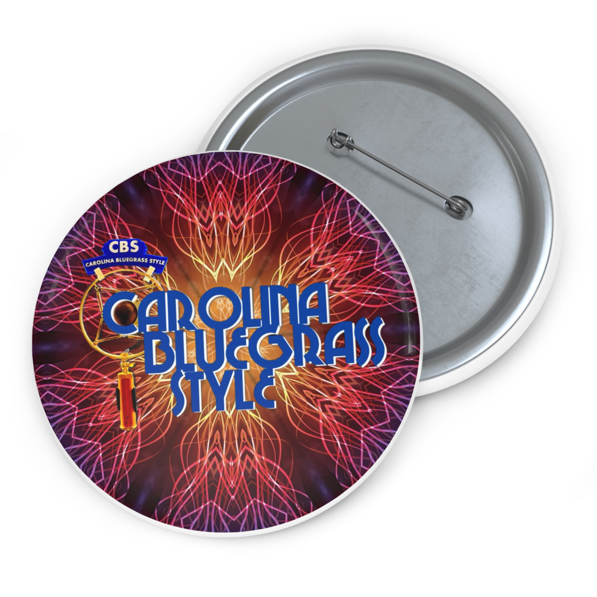 Carolina Bluegrass Style Pin Button — Retro Band Badge
