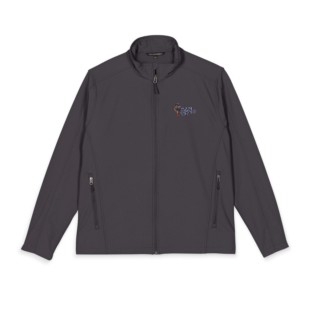 Embroidered Red Soft Shell Jacket – Small Racing Dog Logo
