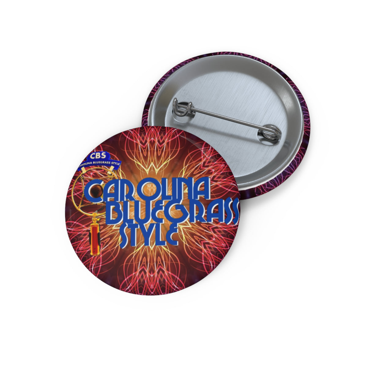 Carolina Bluegrass Style Pin Button — Retro Band Badge