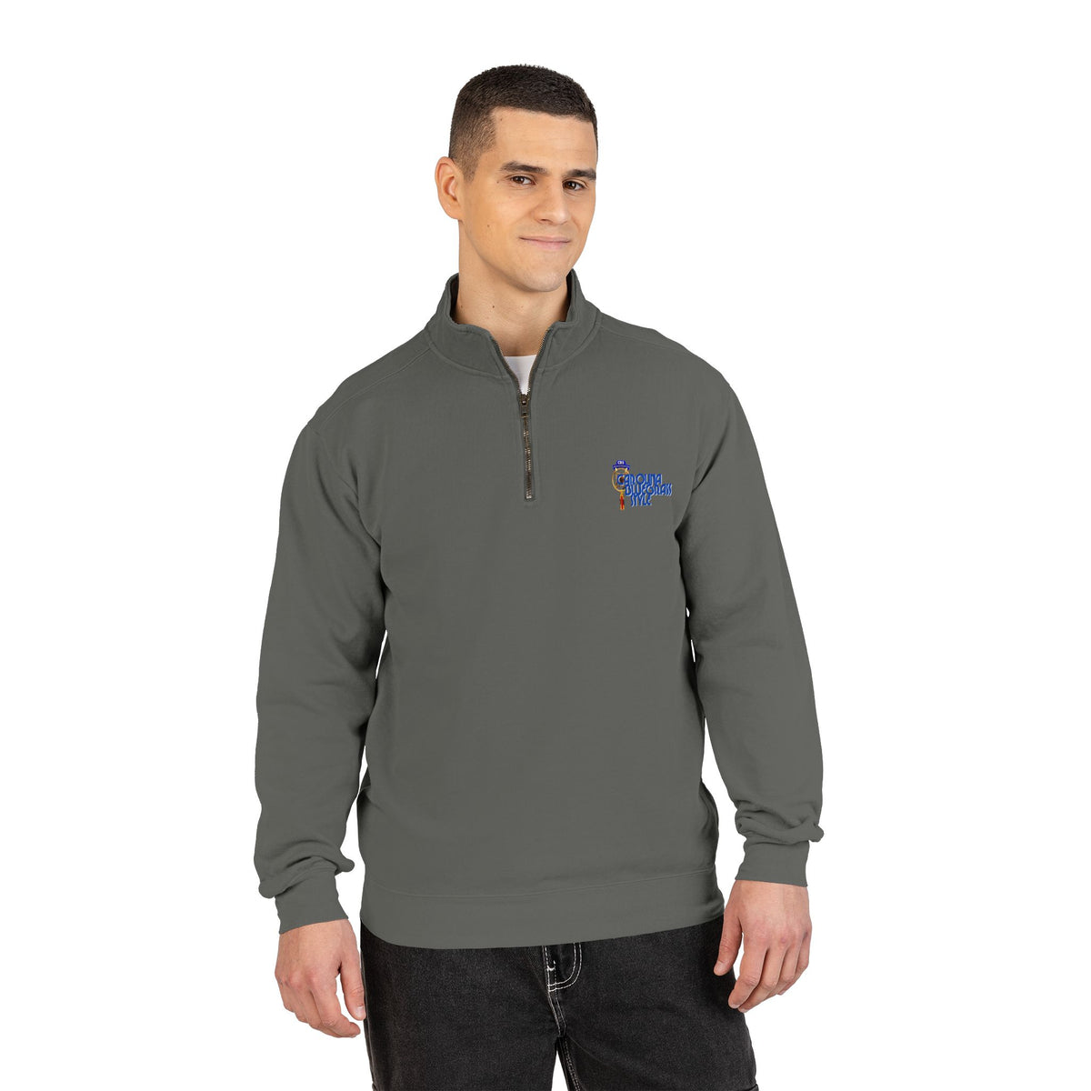 Quarter-Zip Sweatshirt — Carolina Bluegrass Style Embroidered Logo