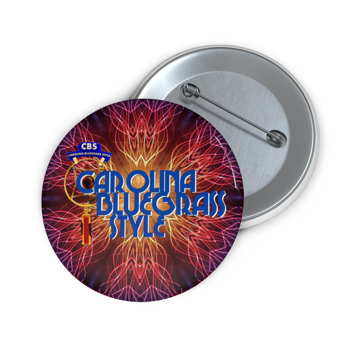 Carolina Bluegrass Style Pin Button — Retro Band Badge