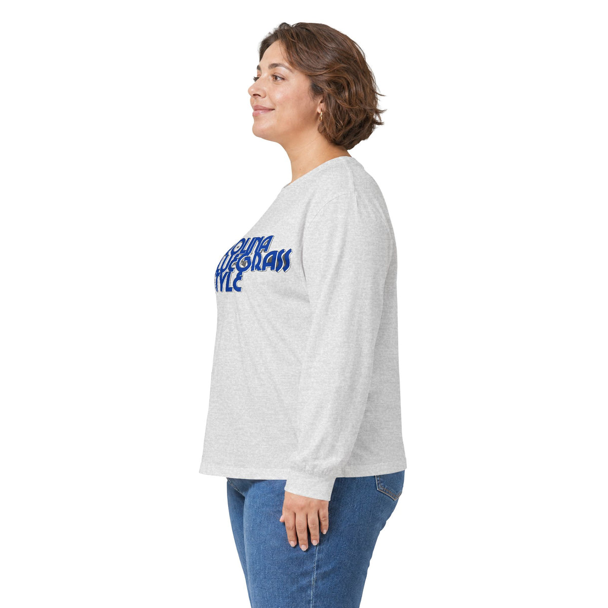 Bluegrass Style Long Sleeve Tee — "Crown Bluegrass Style" Graphic