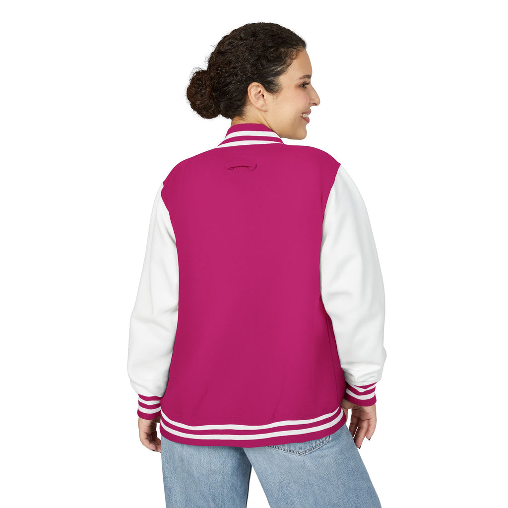 Retro Cheerleader Letterman Jacket — 'Cheer Squad' Embroidered Varsity Jacket