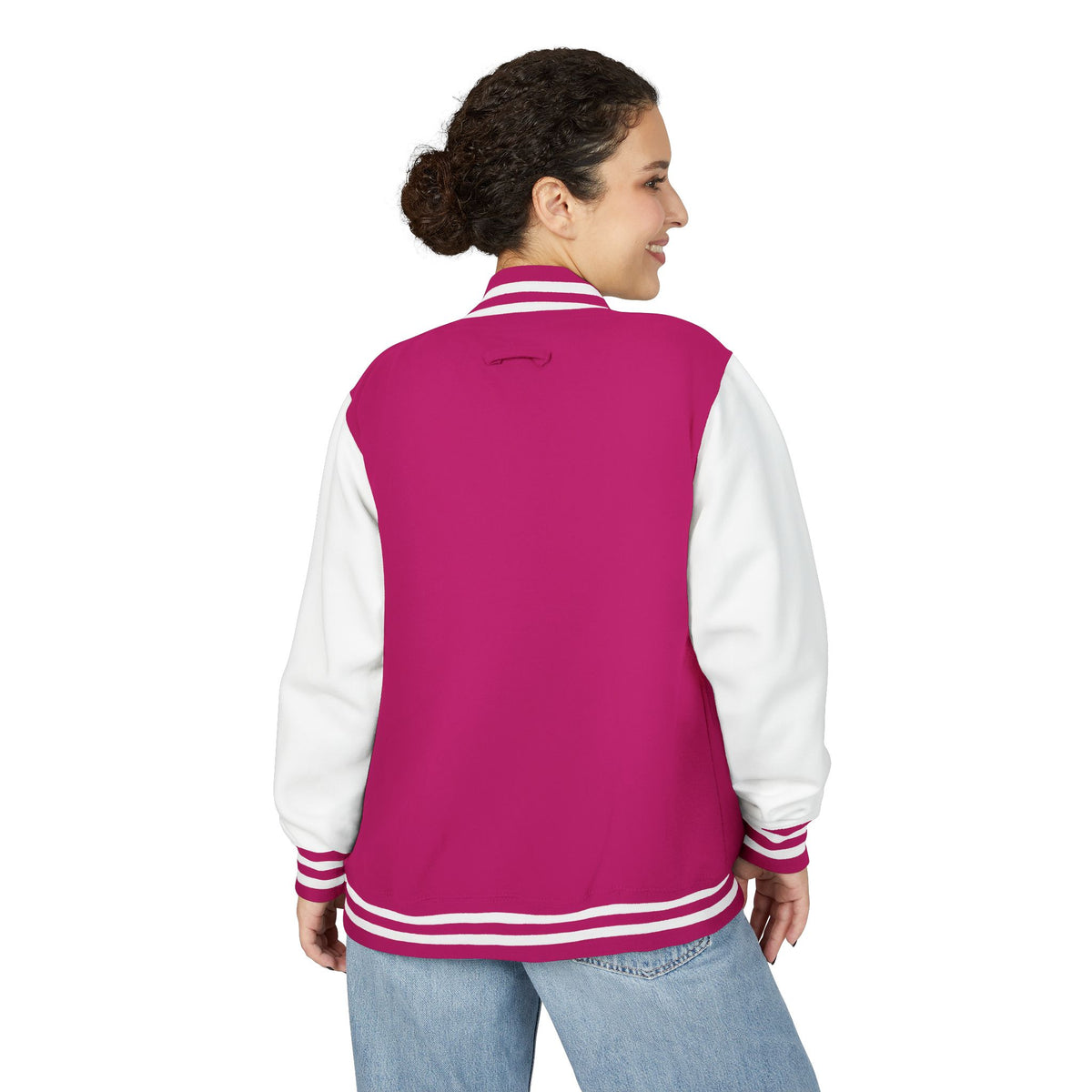 Retro Cheerleader Letterman Jacket — 'Cheer Squad' Embroidered Varsity Jacket