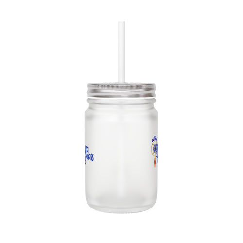 Carolina Bluegrass Style Mason Jar Tumbler with Straw — Rustic Music Lover Drinkware