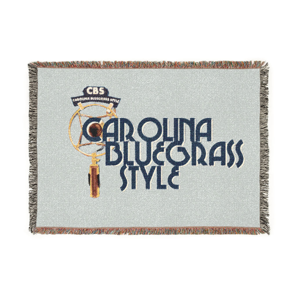 Carolina Bluegrass Style Woven Blanket | Vintage Microphone Logo