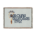 Carolina Bluegrass Style Woven Blanket | Vintage Microphone Logo