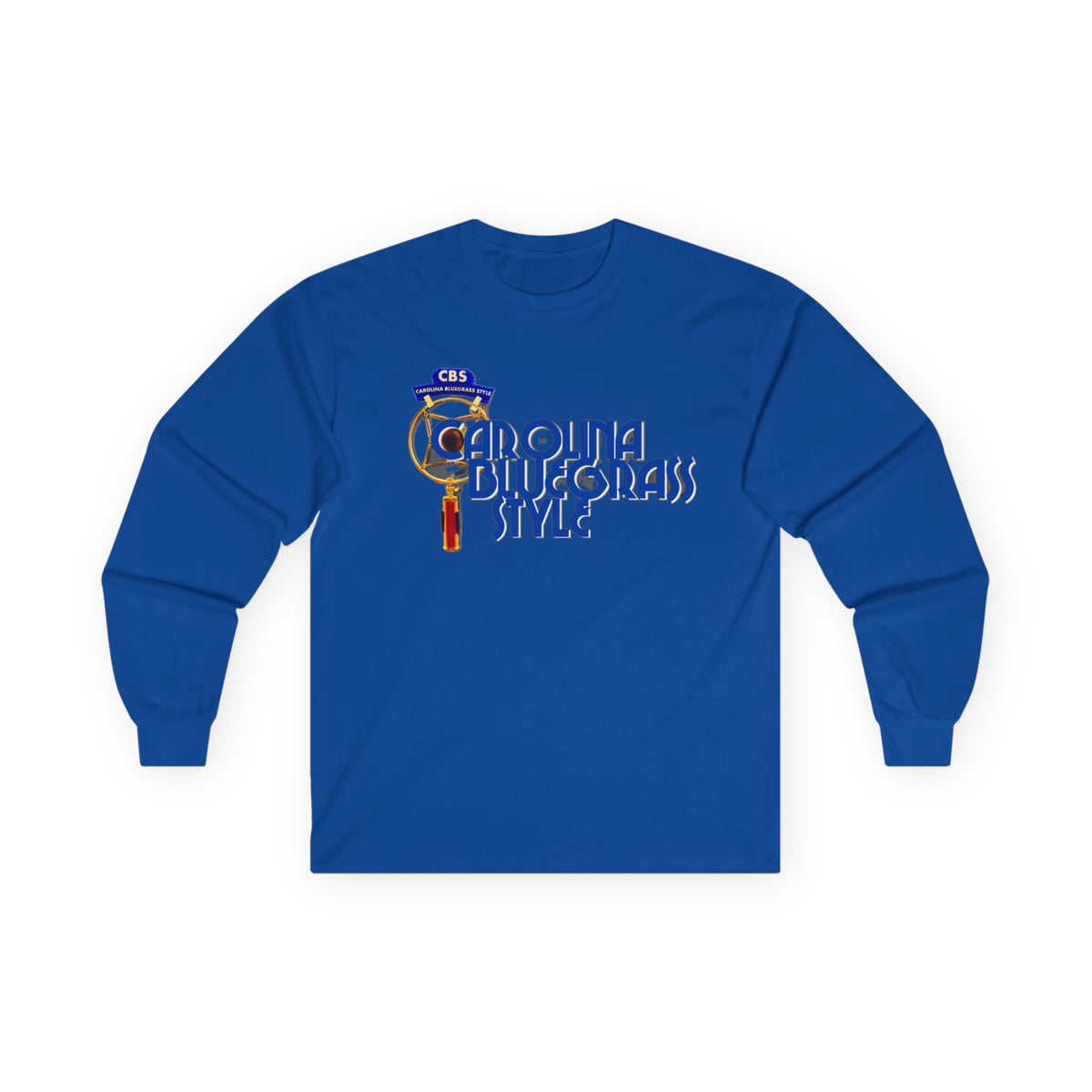 Bluegrass Style Long Sleeve Tee — "Crown Bluegrass Style" Graphic