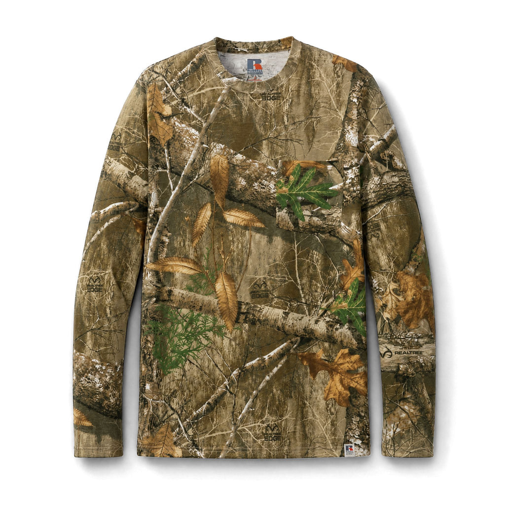 Camo Long Sleeve Tee — "Carolina Bluegrass Style" Pocket Shirt