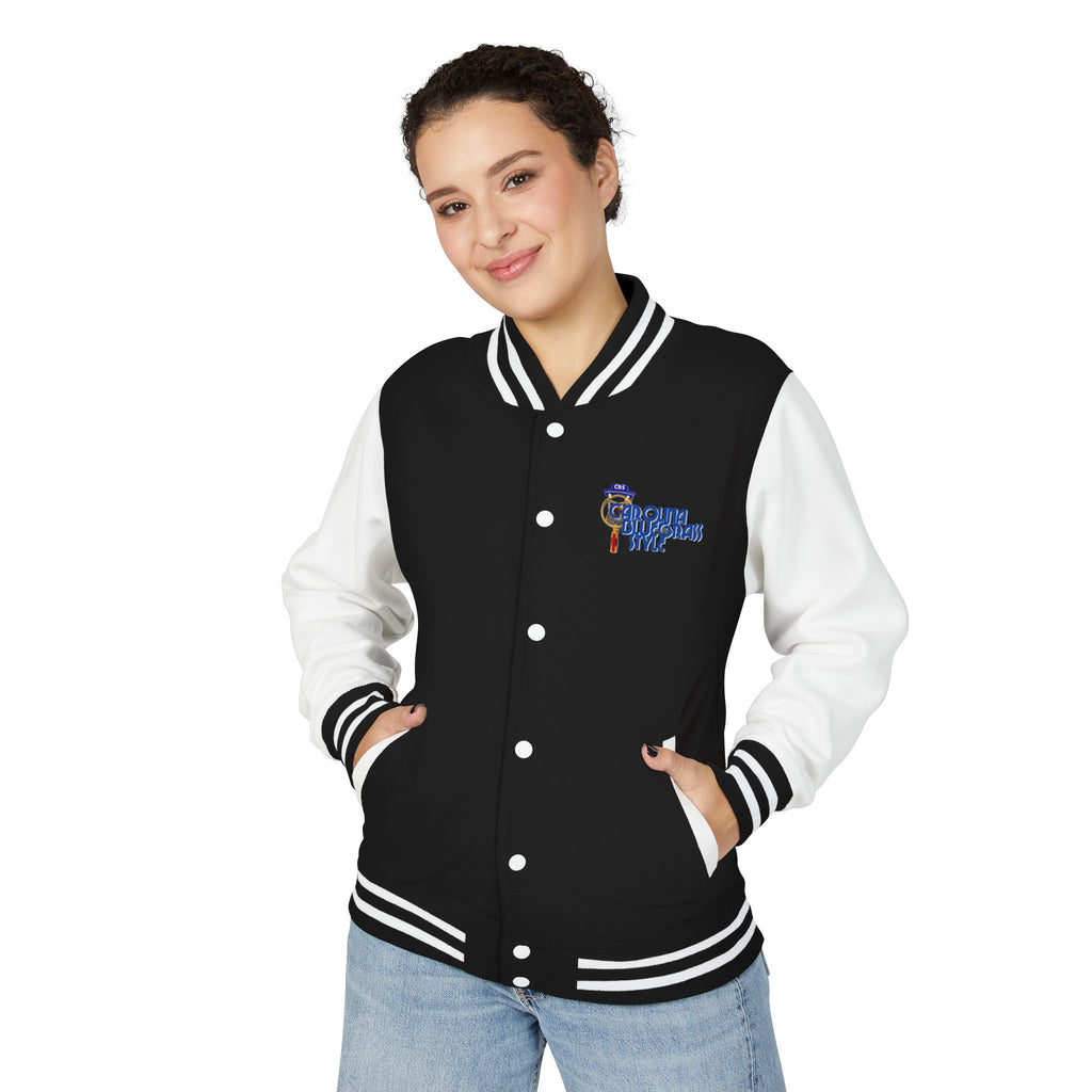 Retro Cheerleader Letterman Jacket — 'Cheer Squad' Embroidered Varsity Jacket
