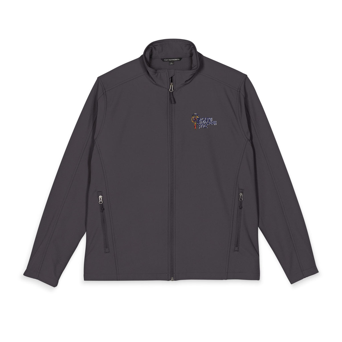 Embroidered Soft Shell Jacket - Men's Core Port Authority, Red with Small Logo