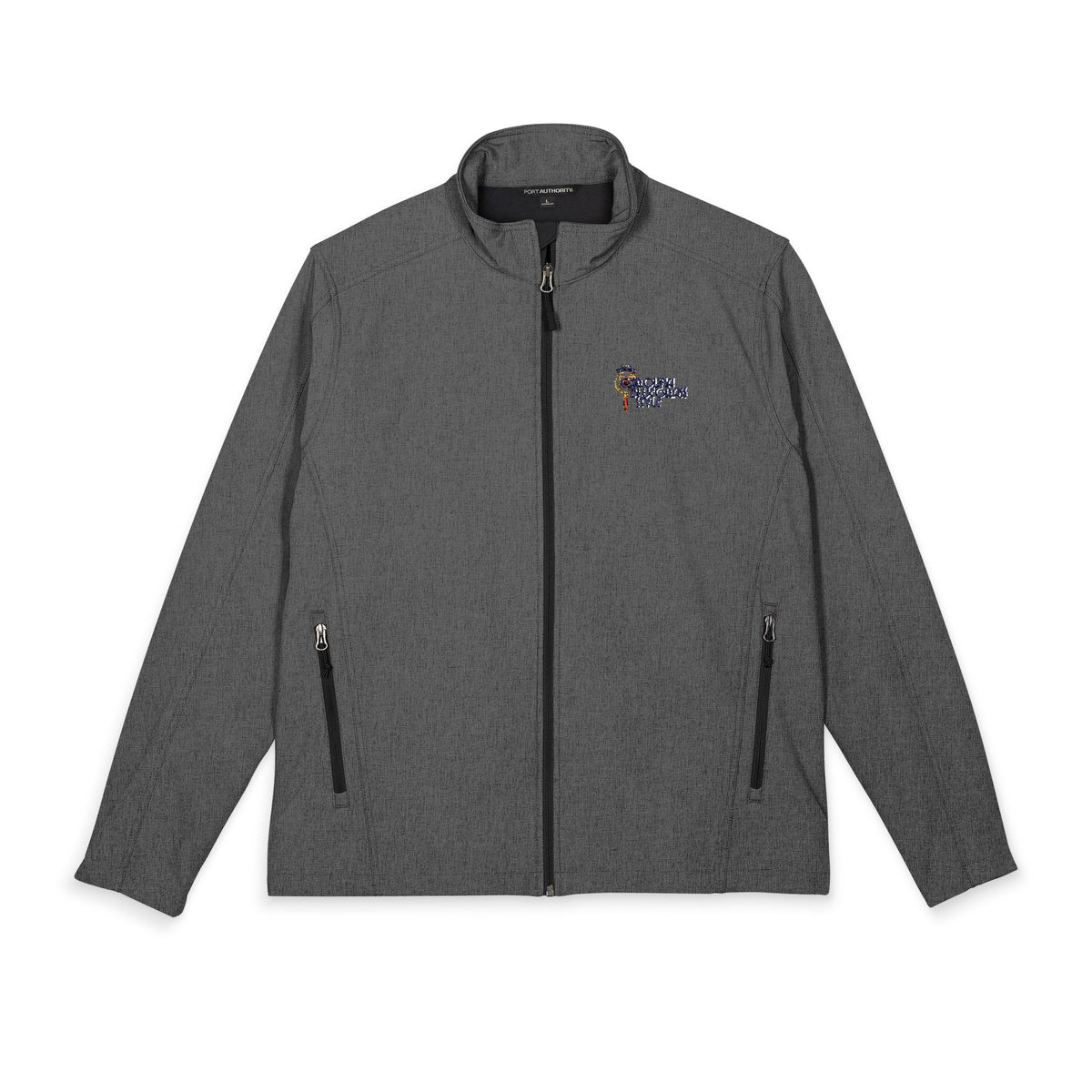 Embroidered Red Soft Shell Jacket – Small Racing Dog Logo