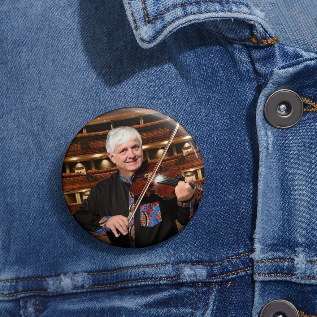Custom Photo Pin Button — Personalized Musician Portrait Badge