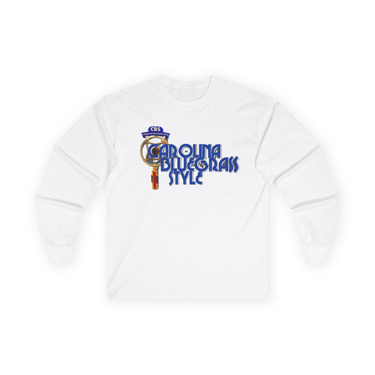 Bluegrass Style Long Sleeve Tee — "Crown Bluegrass Style" Graphic