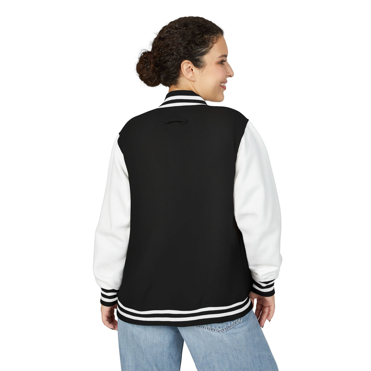 Retro Cheerleader Letterman Jacket — 'Cheer Squad' Embroidered Varsity Jacket