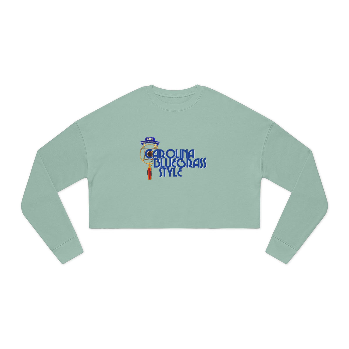 Cropped Sweatshirt — 'Carolina Bluegrass Style' Graphic Crop Top