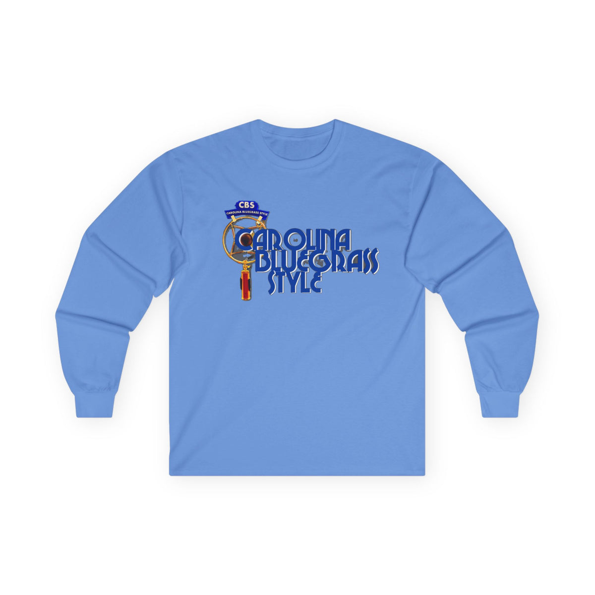 Bluegrass Style Long Sleeve Tee — "Crown Bluegrass Style" Graphic