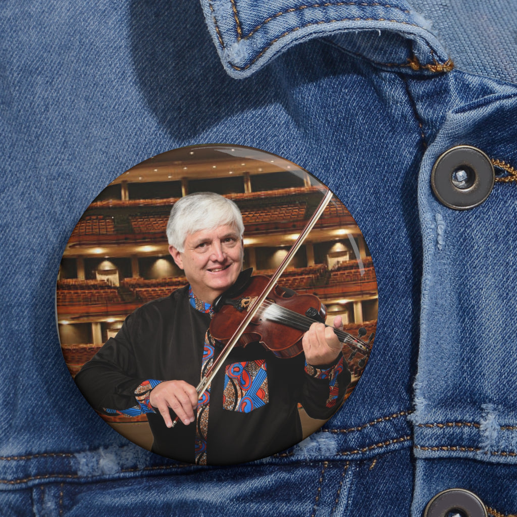 Custom Photo Pin Button — Personalized Musician Portrait Badge