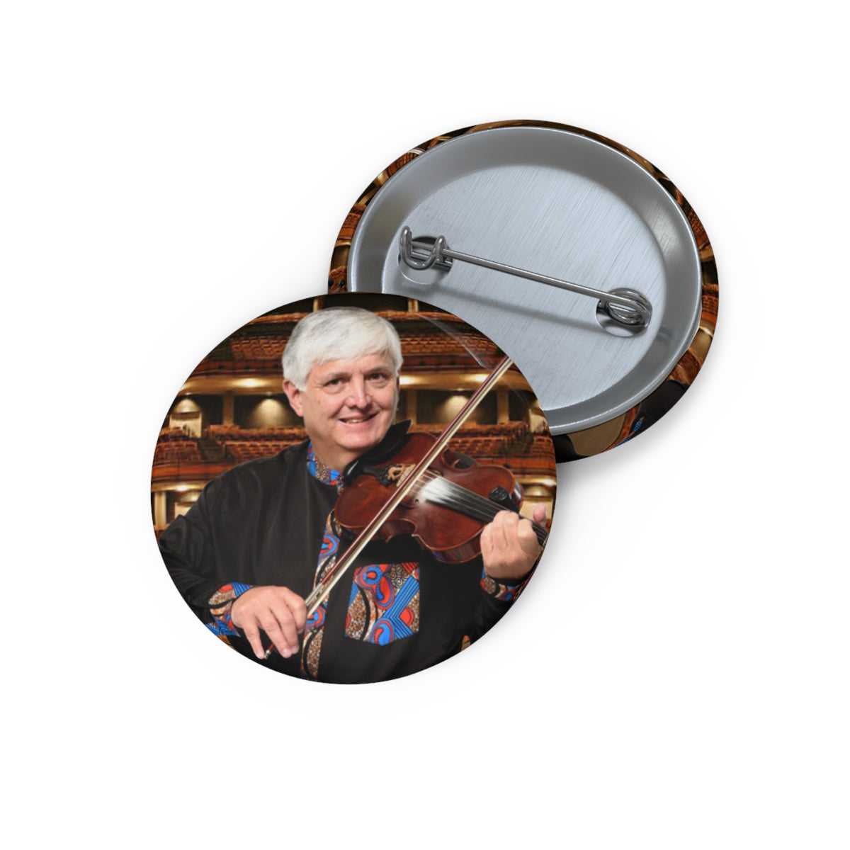 Custom Photo Pin Button — Personalized Musician Portrait Badge