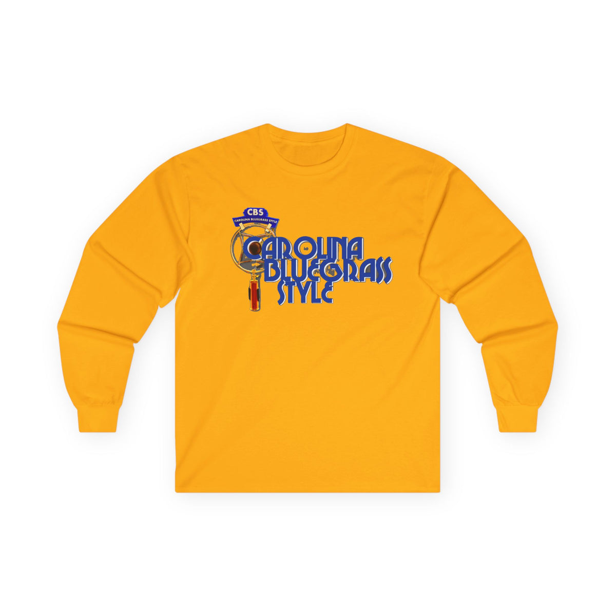 Bluegrass Style Long Sleeve Tee — "Crown Bluegrass Style" Graphic