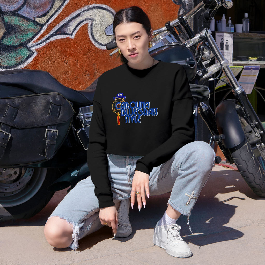 Cropped Sweatshirt — 'Carolina Bluegrass Style' Graphic Crop Top