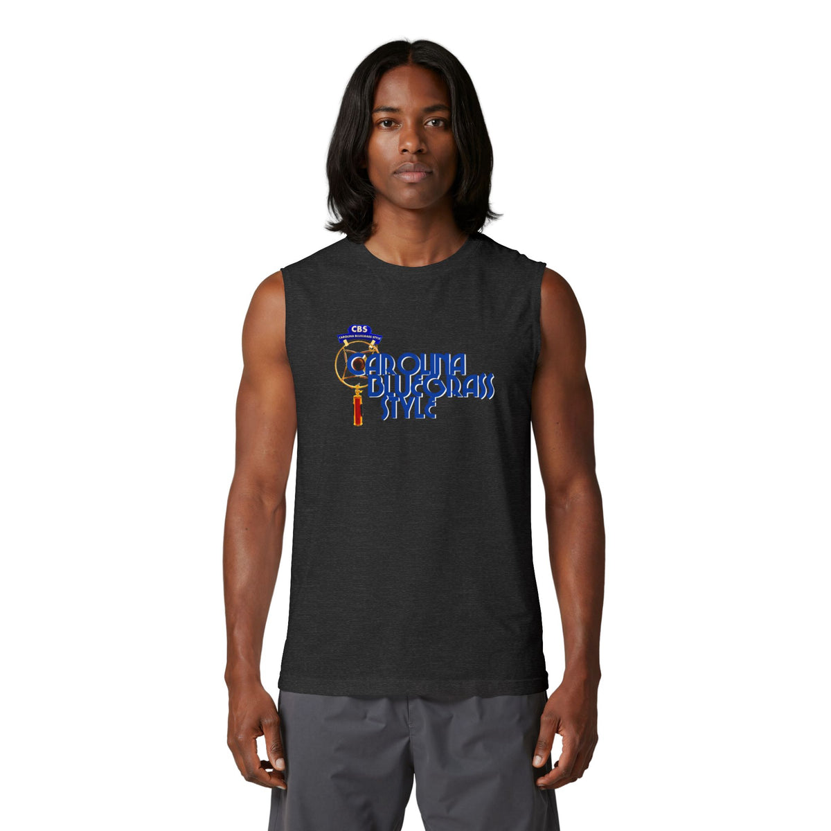 Bluegrass Muscle Tank – "Carolina Bluegrass Style" Music Tee