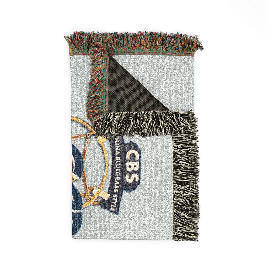Carolina Bluegrass Style Woven Blanket | Vintage Microphone Logo