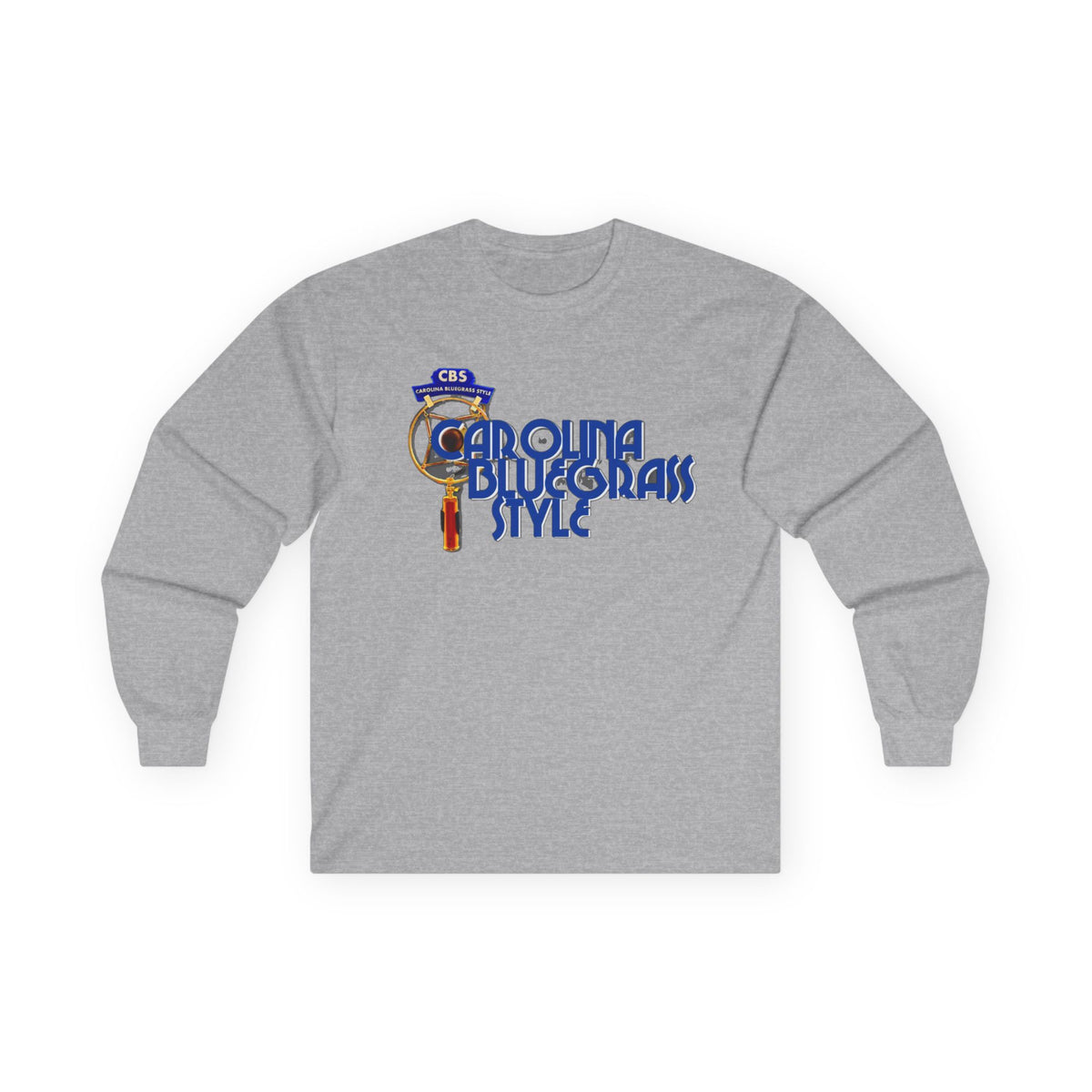 Bluegrass Style Long Sleeve Tee — "Crown Bluegrass Style" Graphic
