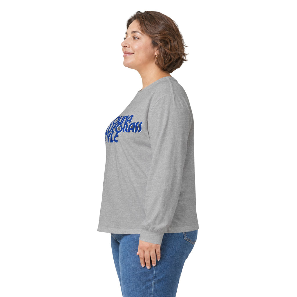 Bluegrass Style Long Sleeve Tee — "Crown Bluegrass Style" Graphic