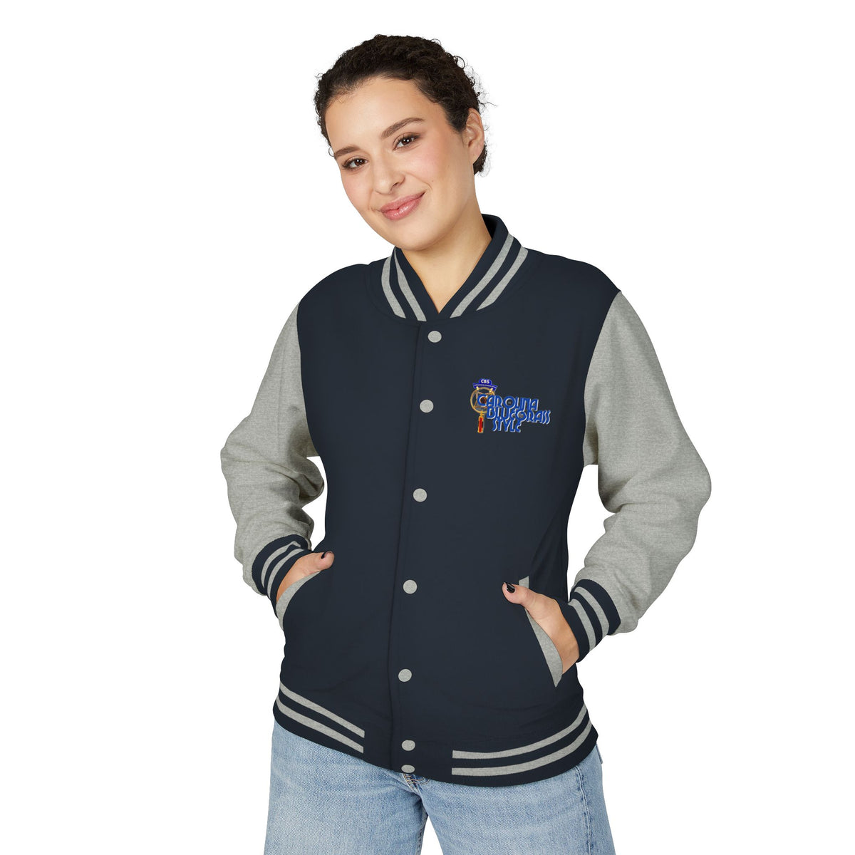 Retro Cheerleader Letterman Jacket — 'Cheer Squad' Embroidered Varsity Jacket