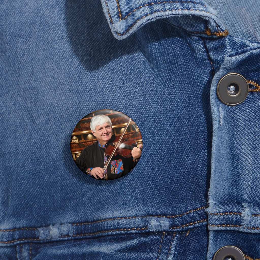 Custom Photo Pin Button — Personalized Musician Portrait Badge