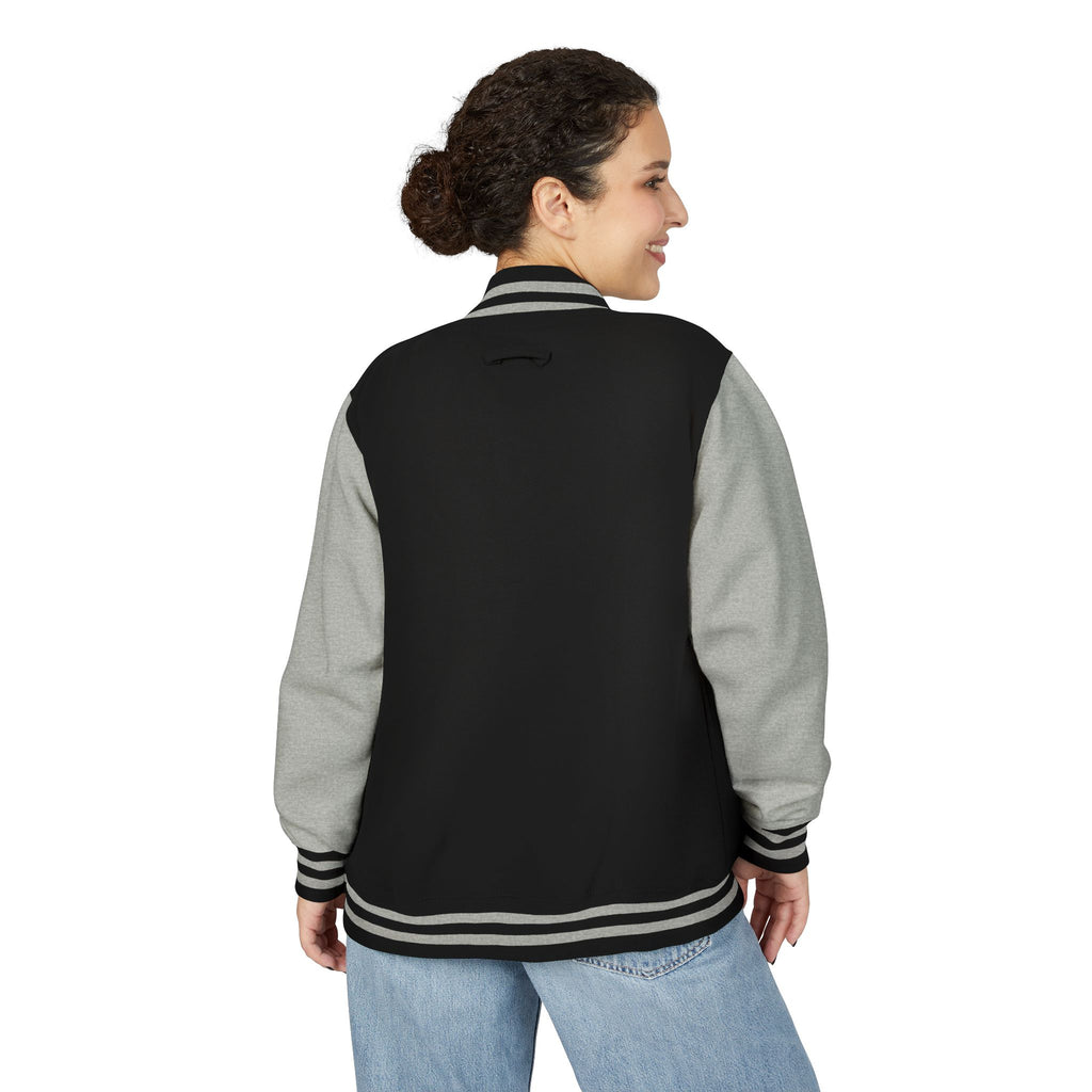Retro Cheerleader Letterman Jacket — 'Cheer Squad' Embroidered Varsity Jacket