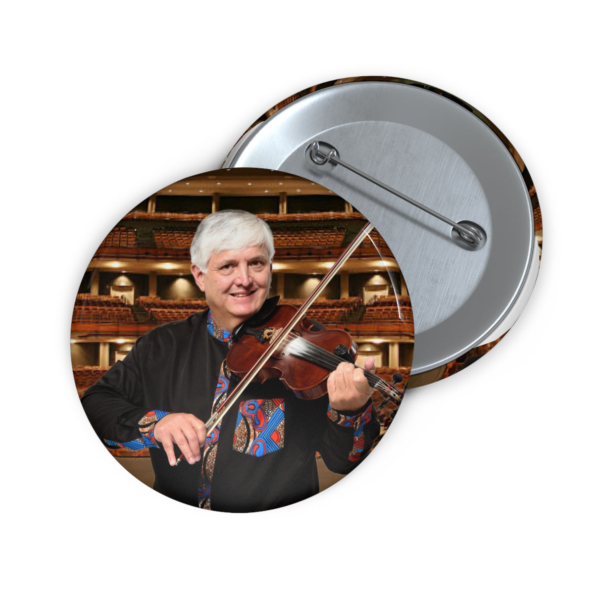 Custom Photo Pin Button — Personalized Musician Portrait Badge