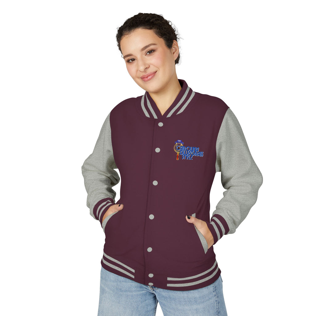 Retro Cheerleader Letterman Jacket — 'Cheer Squad' Embroidered Varsity Jacket