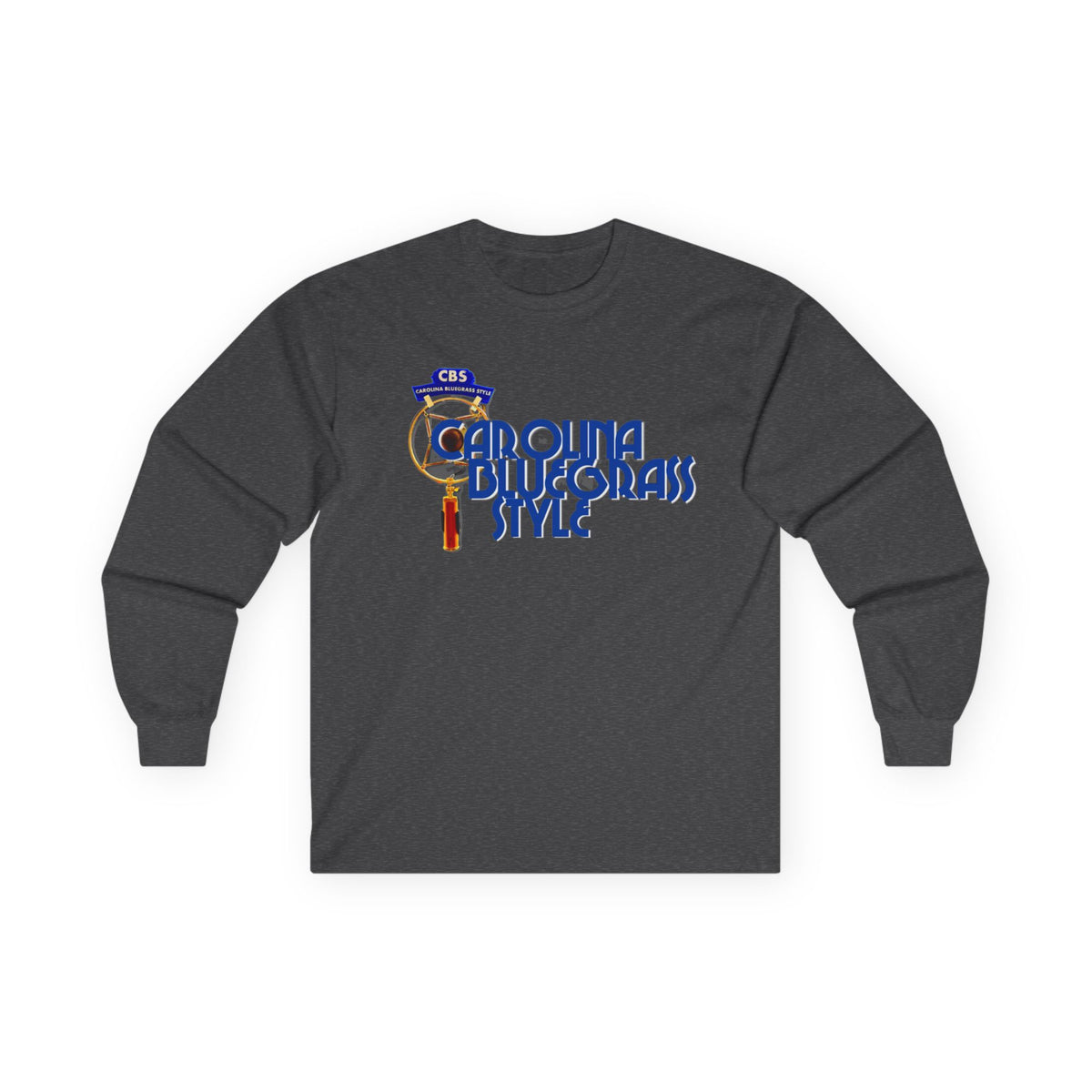 Bluegrass Style Long Sleeve Tee — "Crown Bluegrass Style" Graphic