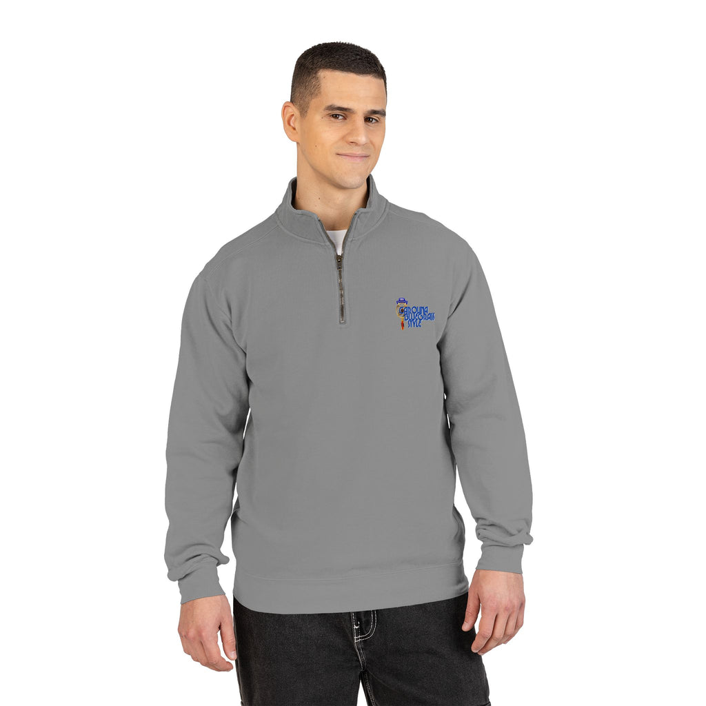 Quarter-Zip Sweatshirt — Carolina Bluegrass Style Embroidered Logo