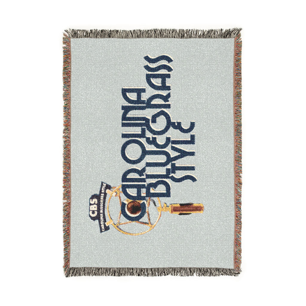 Carolina Bluegrass Style Woven Blanket | Vintage Microphone Logo