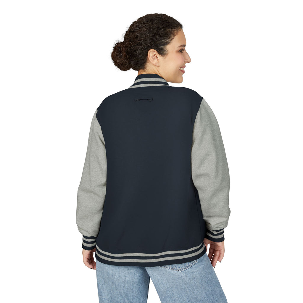 Retro Cheerleader Letterman Jacket — 'Cheer Squad' Embroidered Varsity Jacket