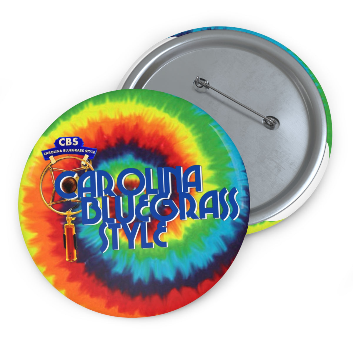 Carolina Bluegrass Style Tie-Dye Pin Button