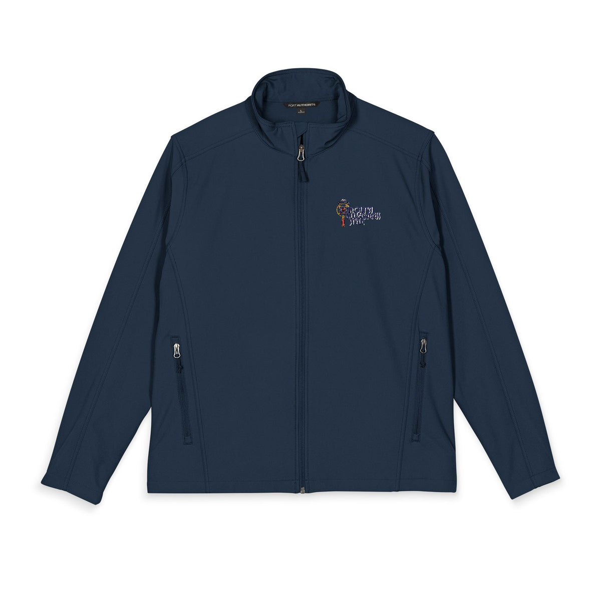 Embroidered Soft Shell Jacket - Men's Core Port Authority, Red with Small Logo