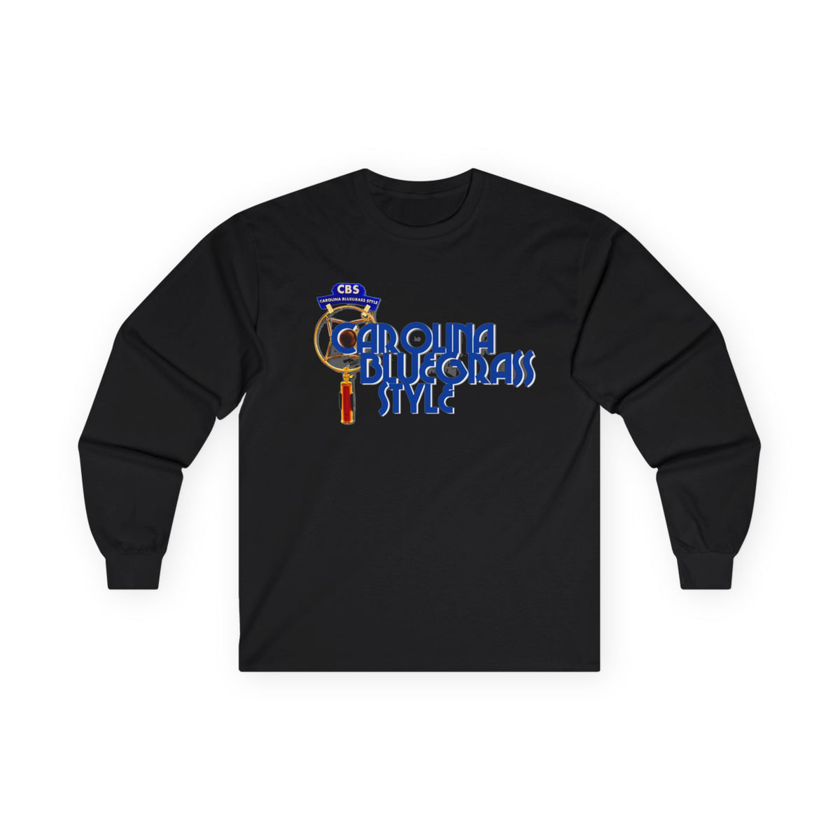 Bluegrass Style Long Sleeve Tee — "Crown Bluegrass Style" Graphic